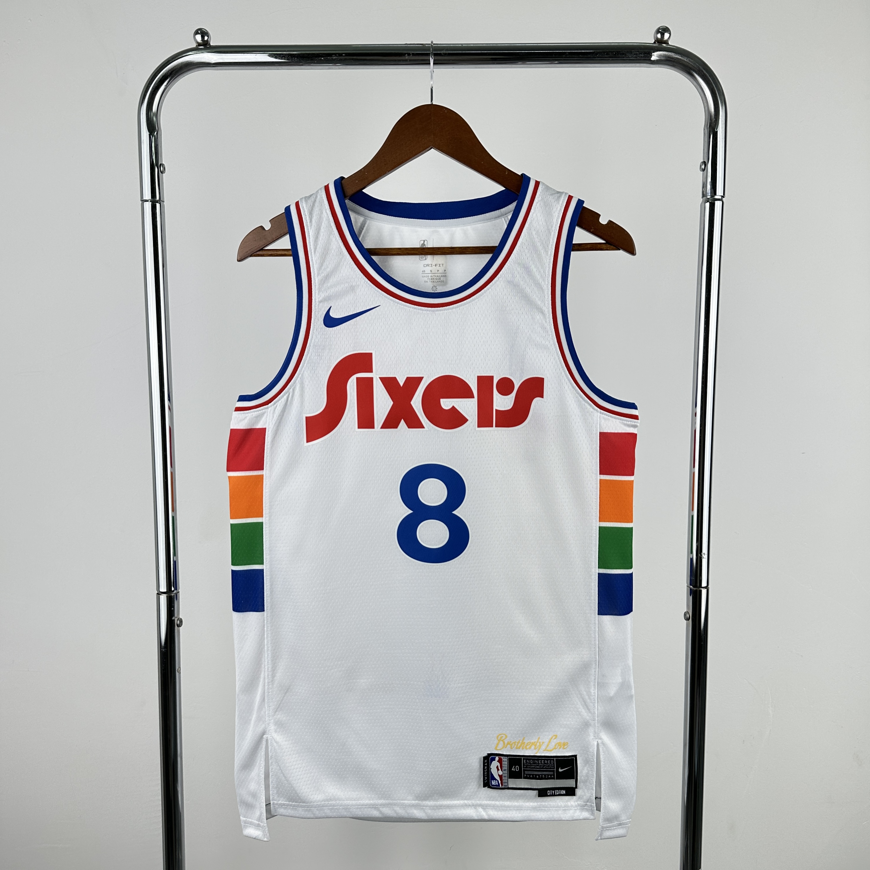 Men Philadelphia 76ers #8 George White City Edition Season Nike 2025 NBA Jersey